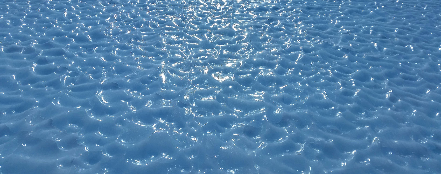 Sculpted blue ice surface