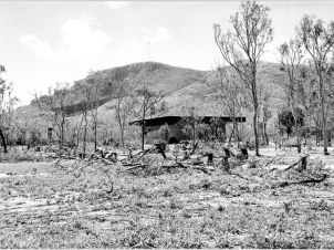 Damaged Library on the Douglas Campus Townsville. after Cyclone Althea hit in December 1971