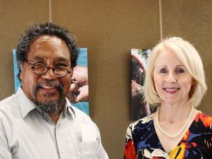 Pro Vice Chancellor Professor Martin Nakata with Vice-Chancellor & President Sandra Harding
