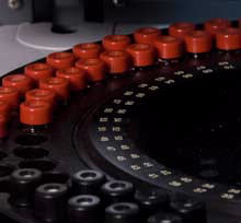  vials in a machine. 