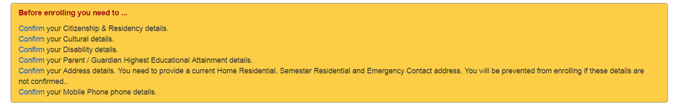 Yellow alert visual 