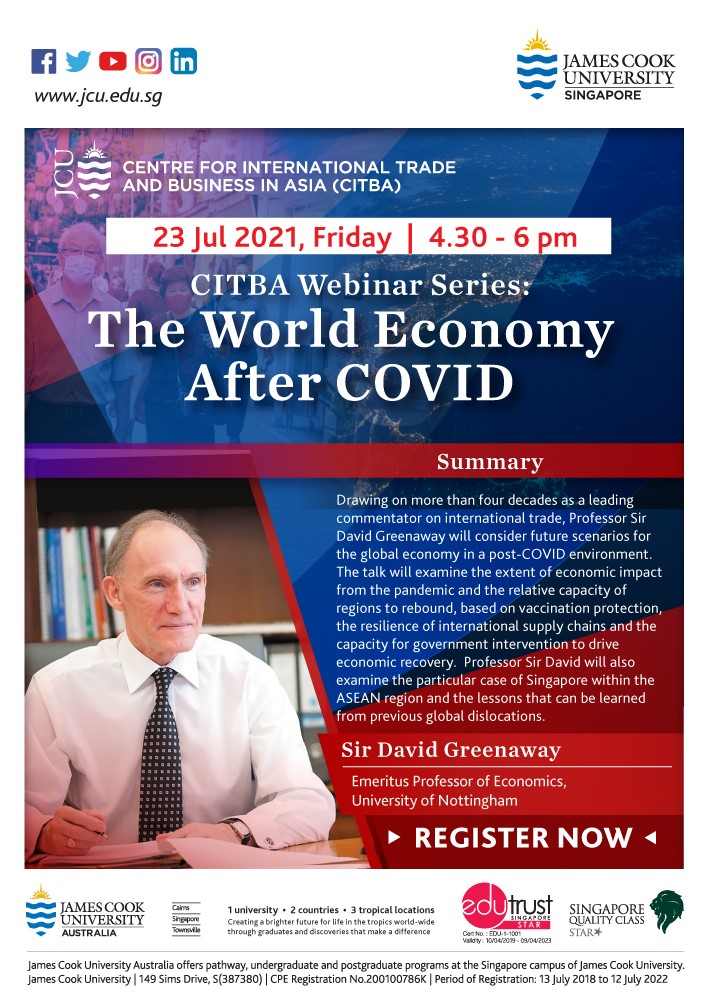 The World Economy after COVID poster.