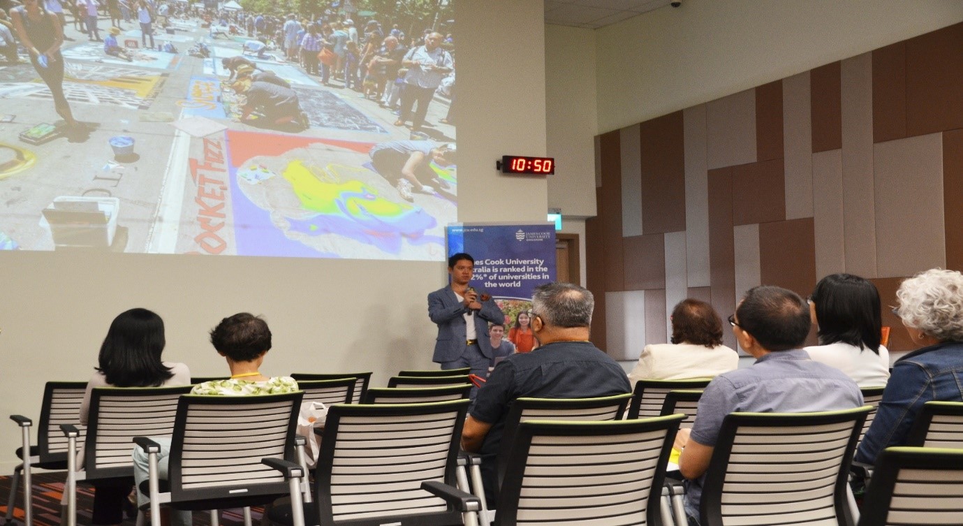 Prof Jason Pomeroy during his keynote speech at the symposium opening