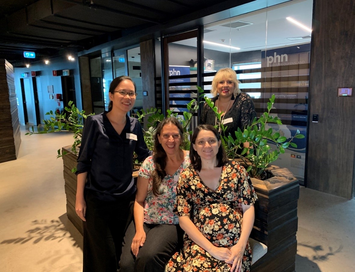 From left to right: Trang Nguyen, Jo Pryce, Diana Castorina, and Taha Chaiec