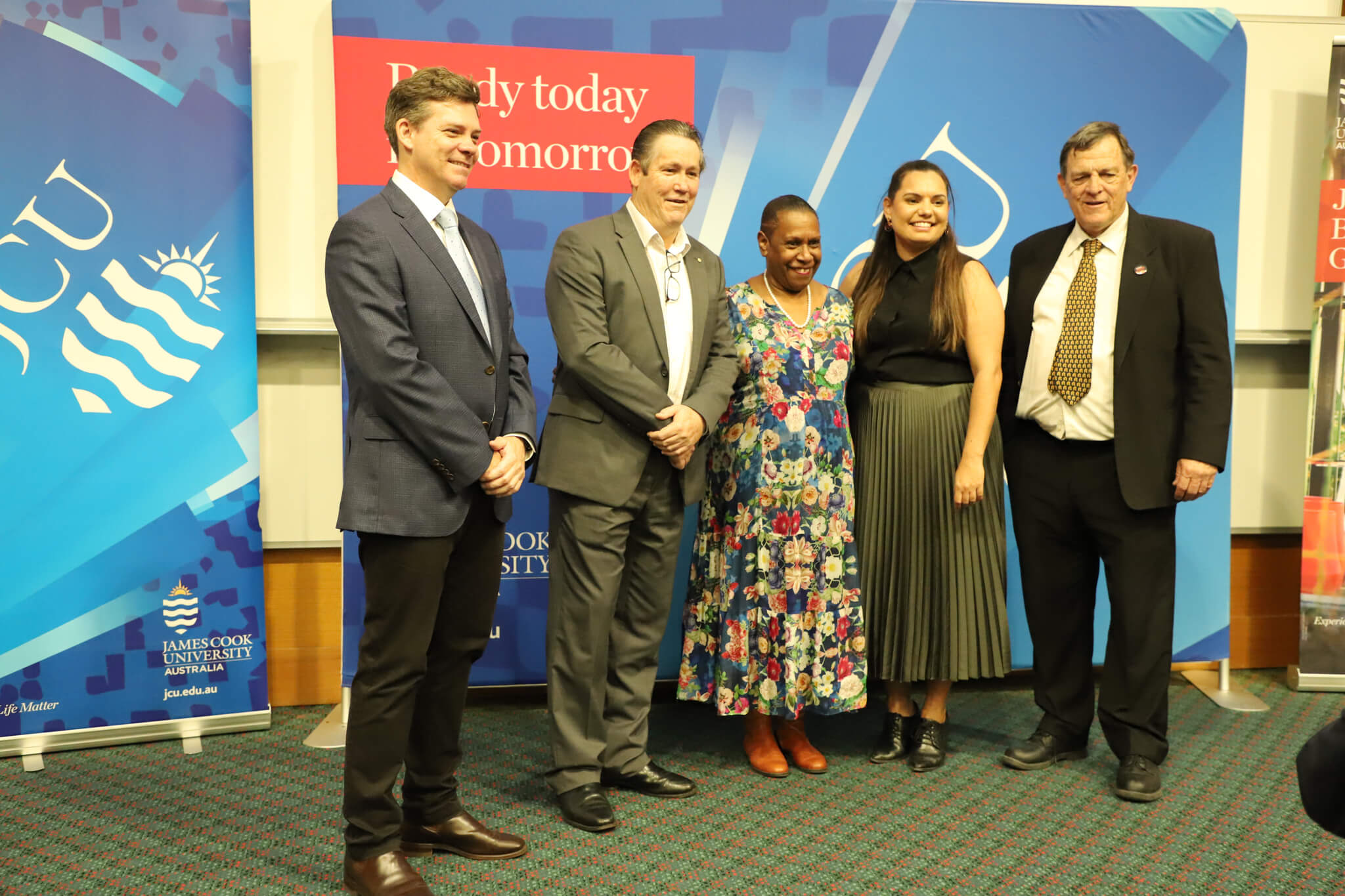 Townsville – Dr Jamie Fellows, Dr Bill Mitchell, Ms Gail Mabo, Ms Lorelei Billing & Mr Terry Stedman. 