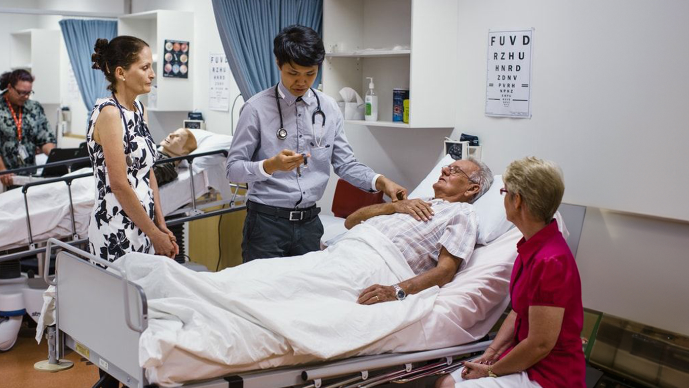 Doctor with patient