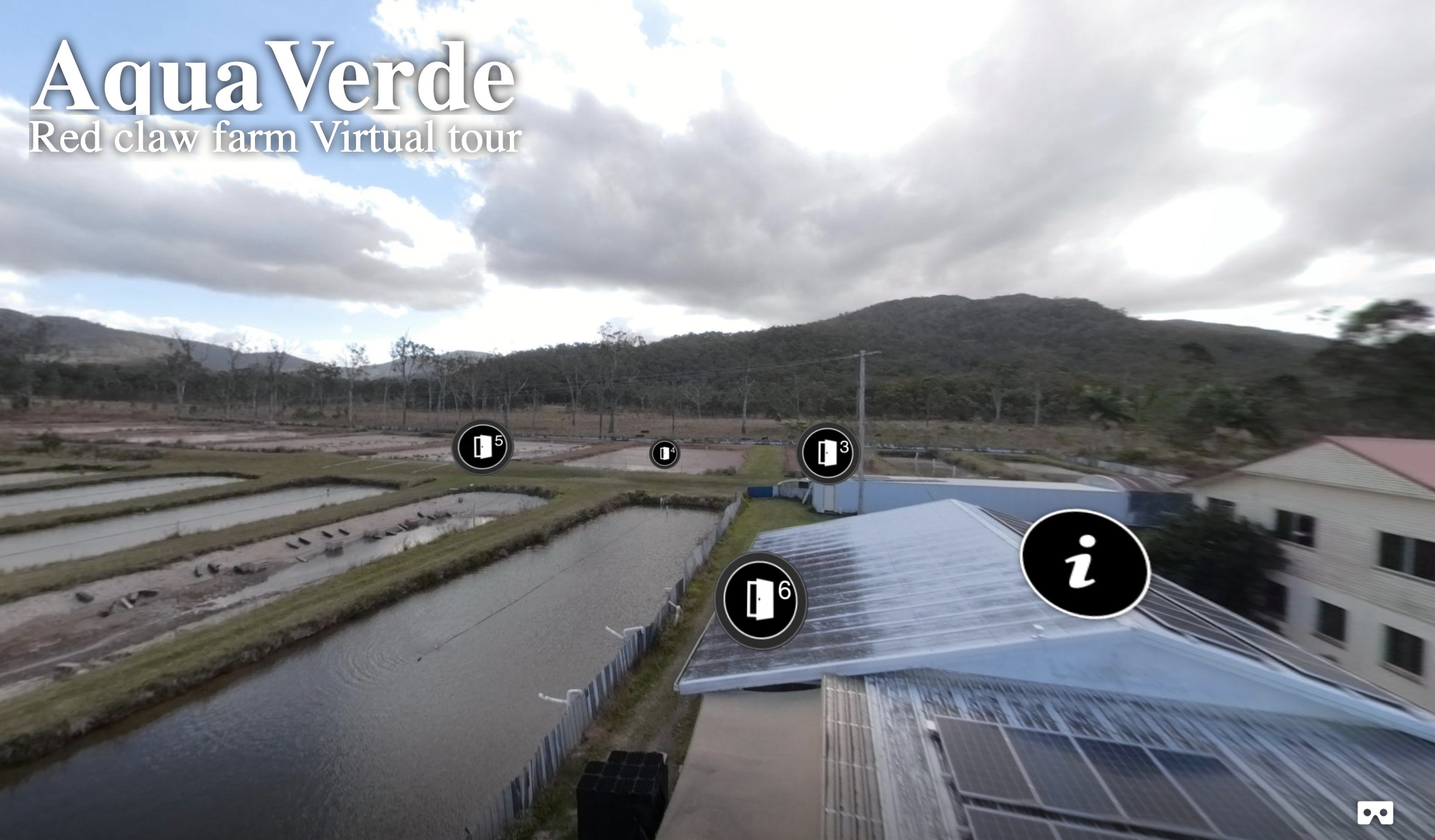 screenshot of red claw farm virtual tour. 