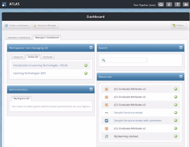 Screenshot of your ATLAS Dashboard
