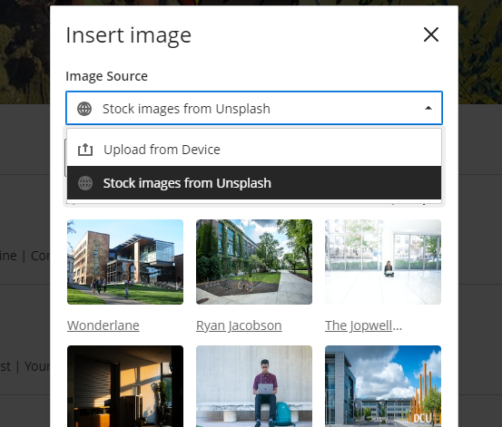 Unsplash Banner In LearnJCU