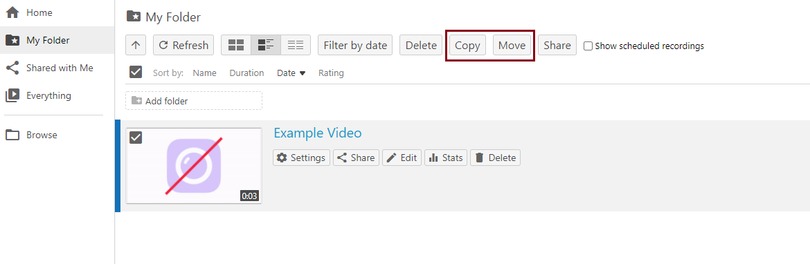 Select move or copy
