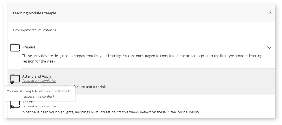 Image shows a screenshot of what content looks like when the Sequence condition has been set.