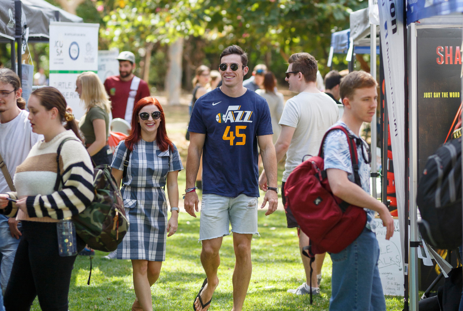Students playing sport
