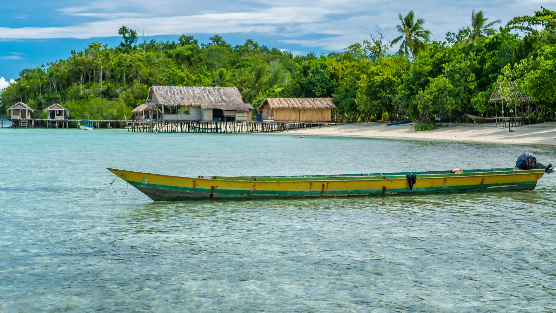 A fishing boat in the waters of West Papua.