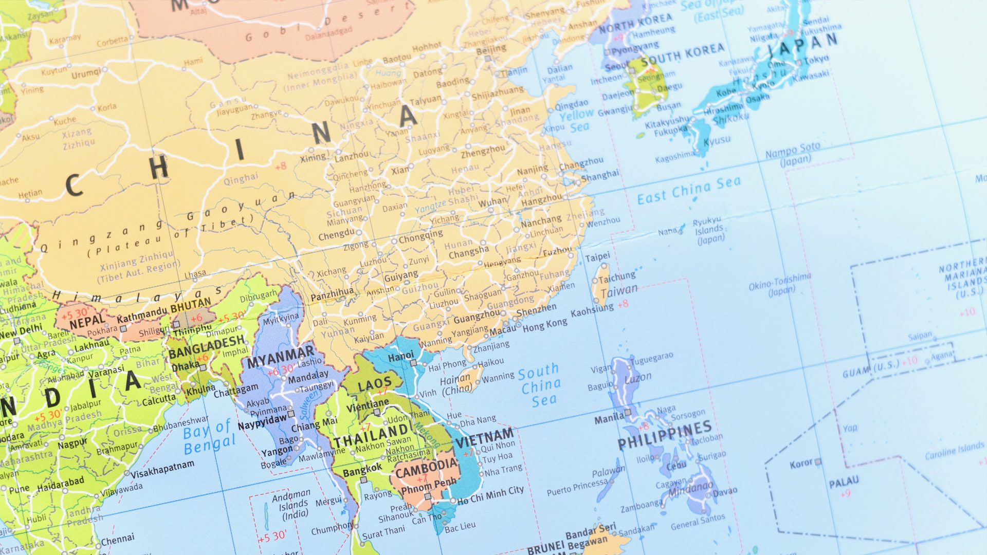 A map of East Asia, focused on Japan and the Philippines. 