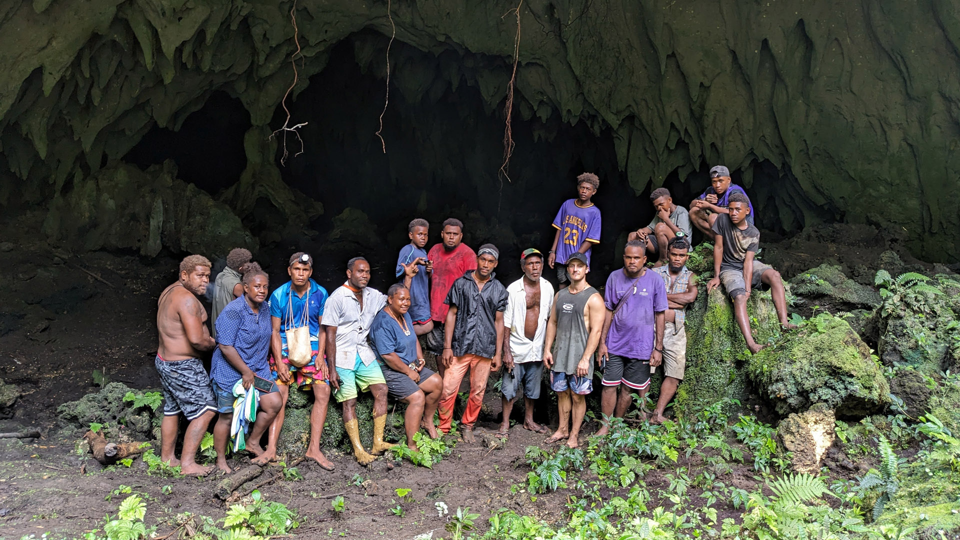 JCU Bachelor of Medicine, Surgery student Jasper Lawson explores caves in the Solomon Islands with locals. 