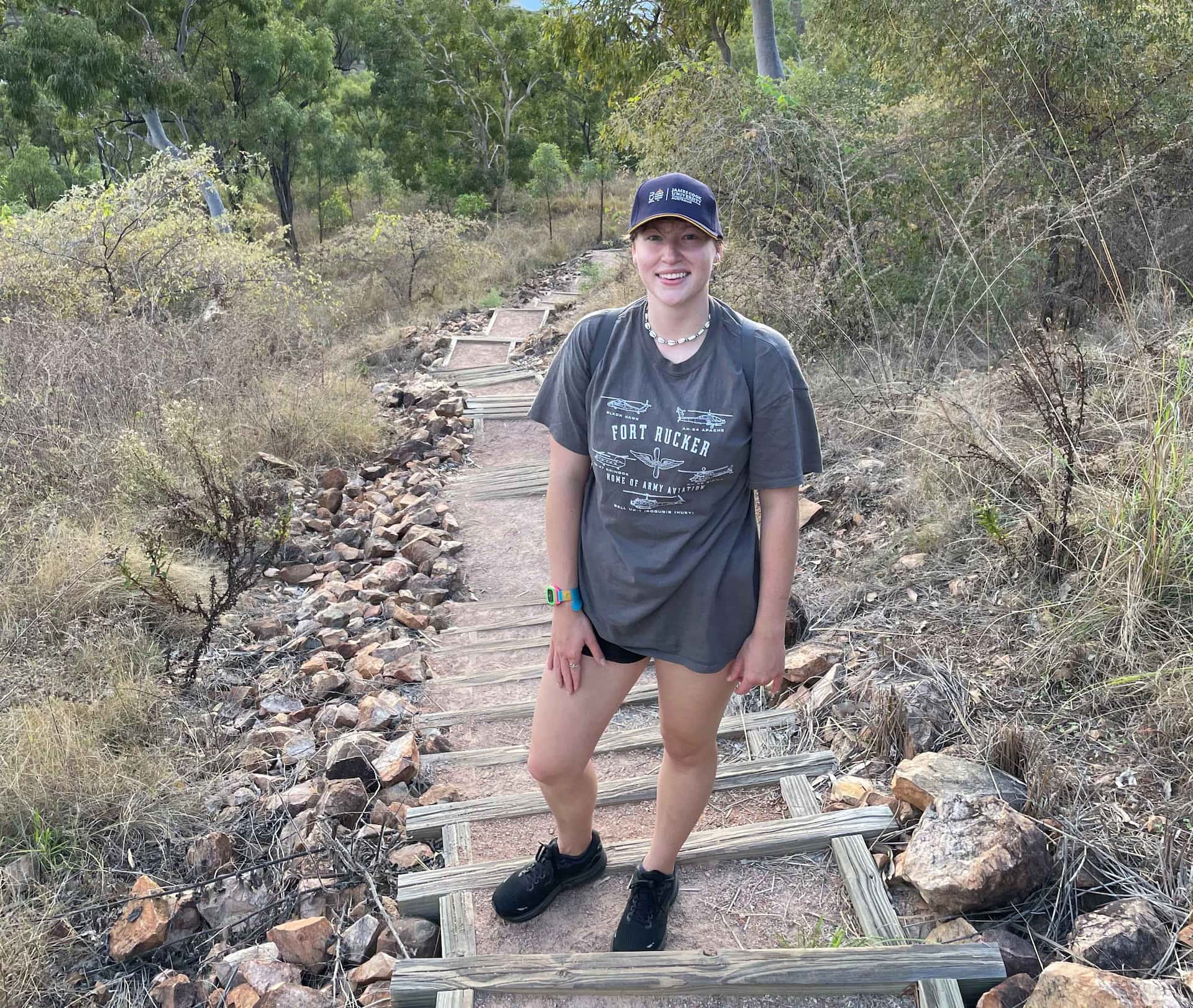 Courtney Bratt on Townsville walking track.