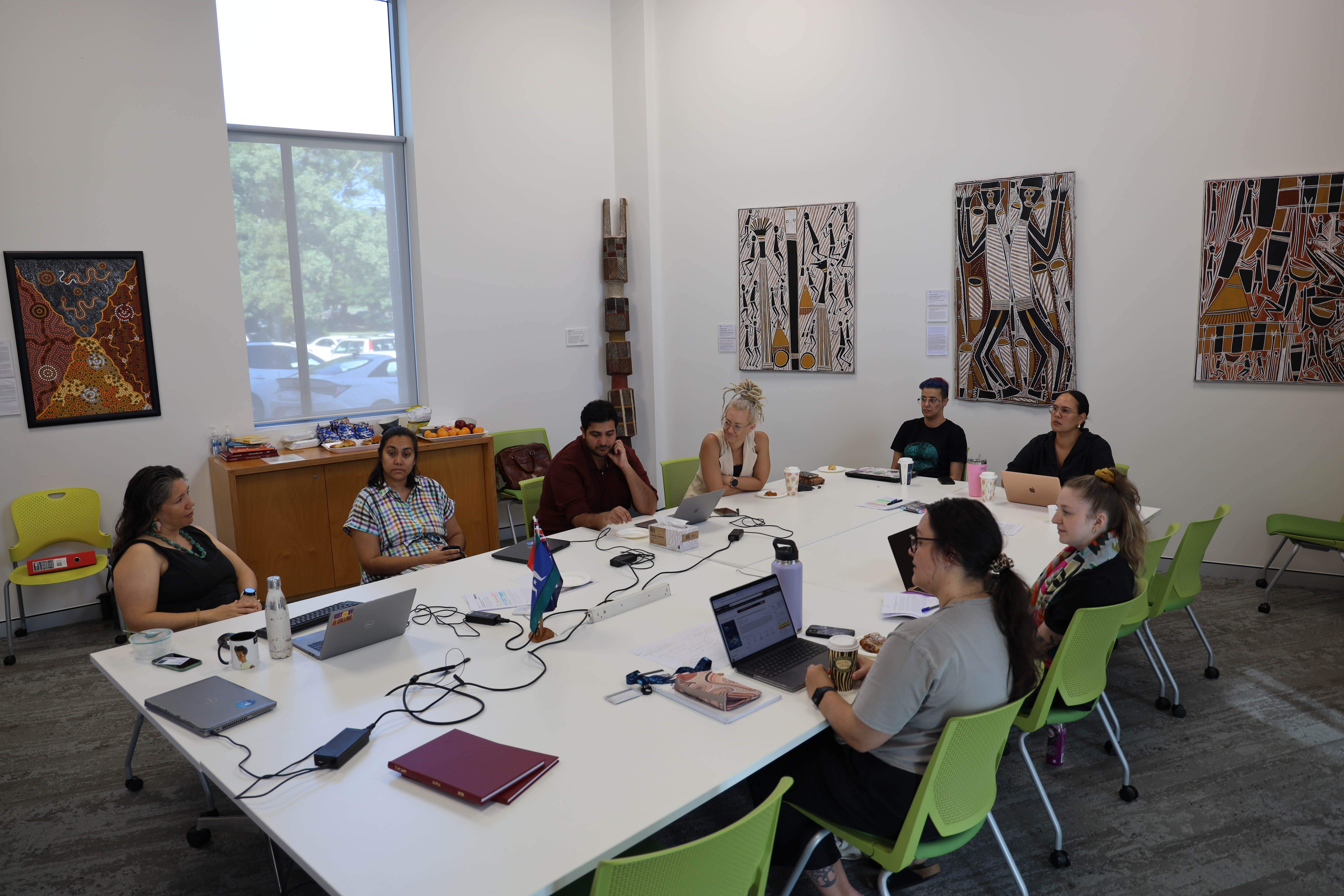 Group of students talking. 
