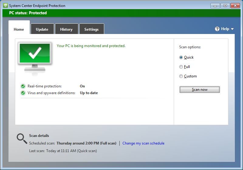 SCEP screen on Mac device