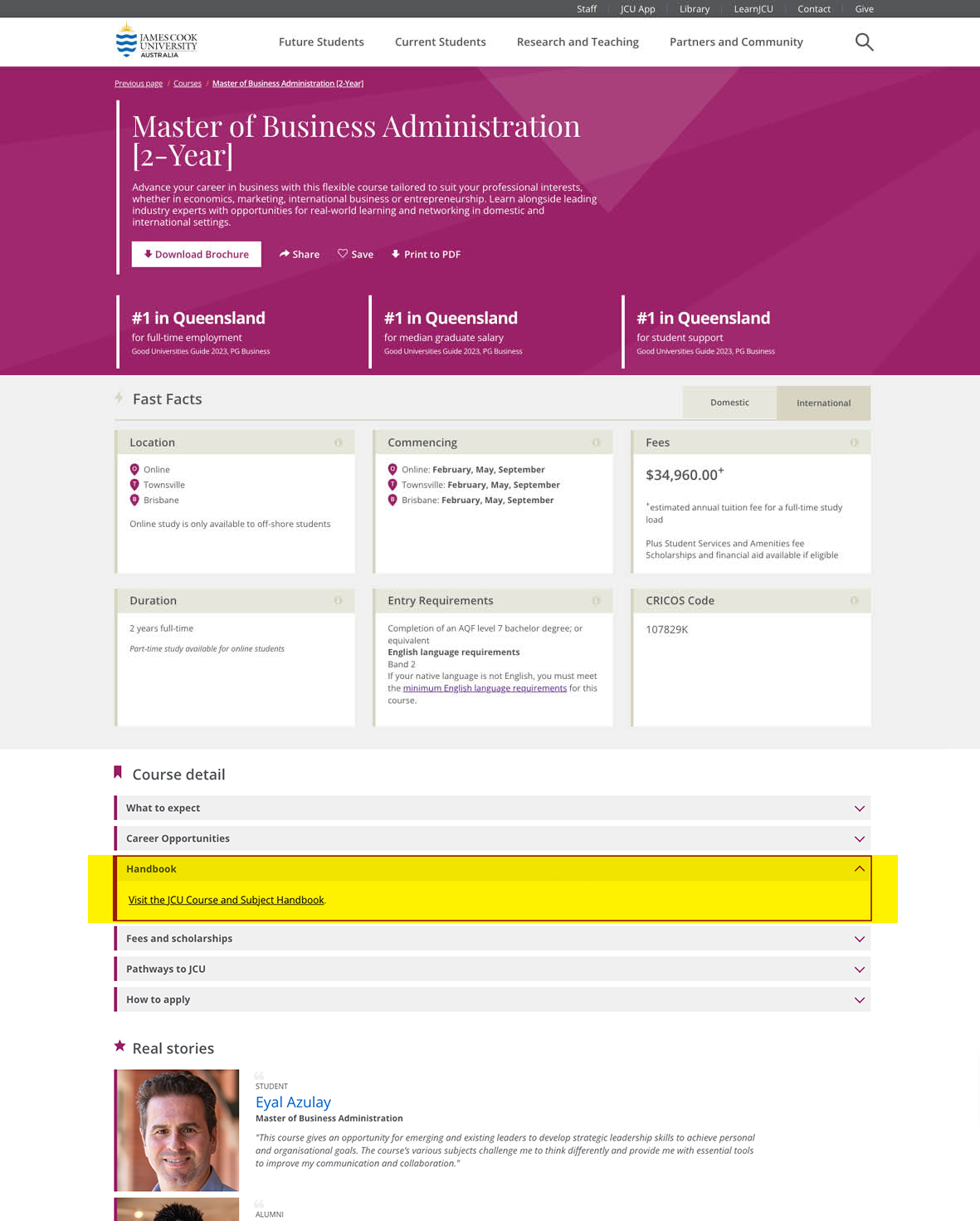 Handbook requirements visual