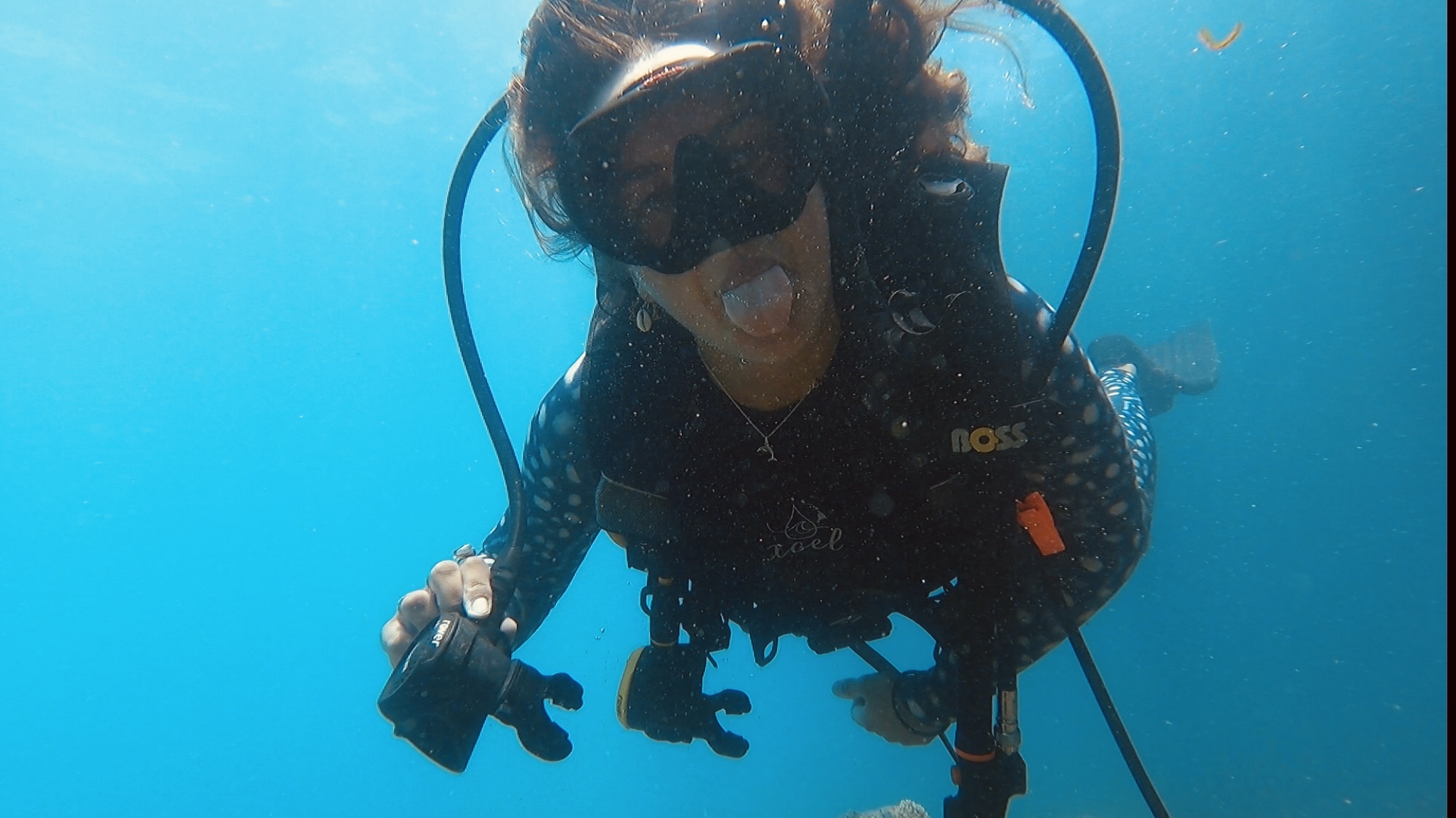 Carmen Bittner scuba diving.