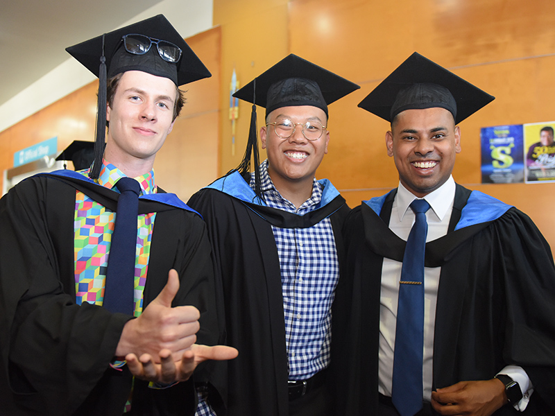 James Moroney in graduation gown