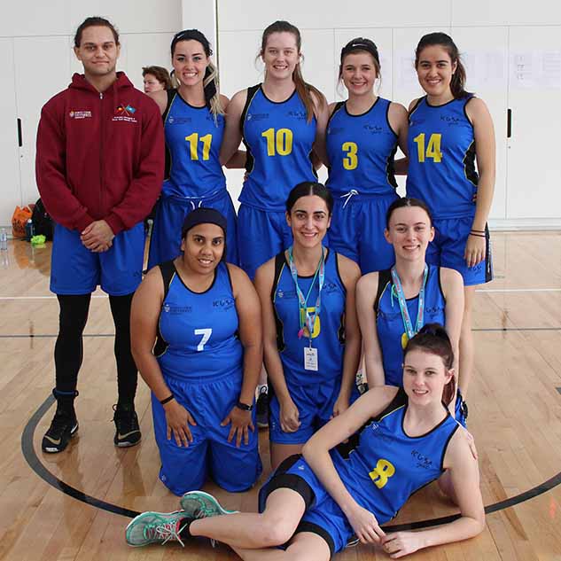 Students playing sport