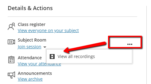 Viewing session recordings