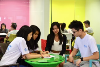 Singapore student studying