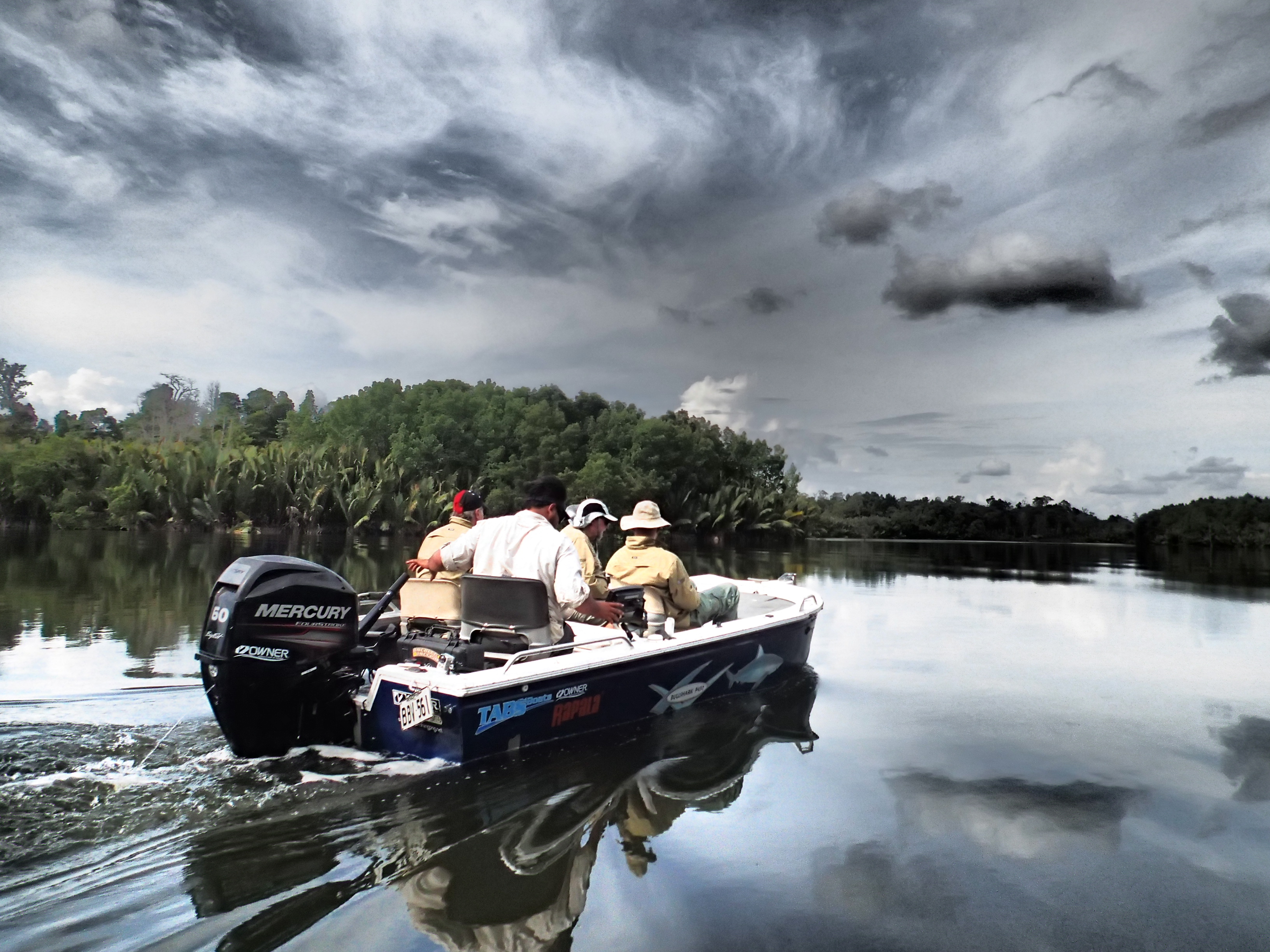 Still morning on the water in Papua New Guinea