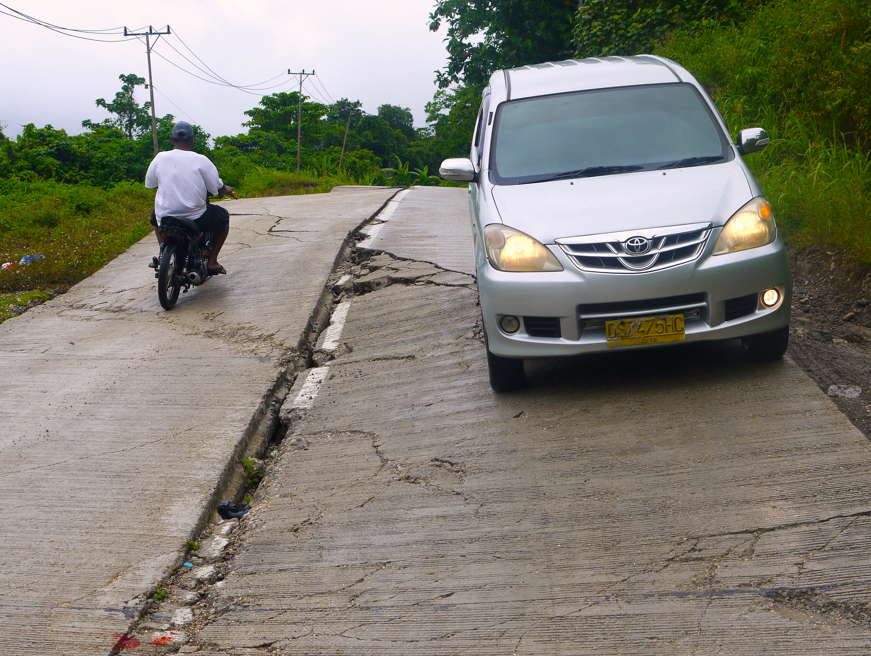 Cracked road