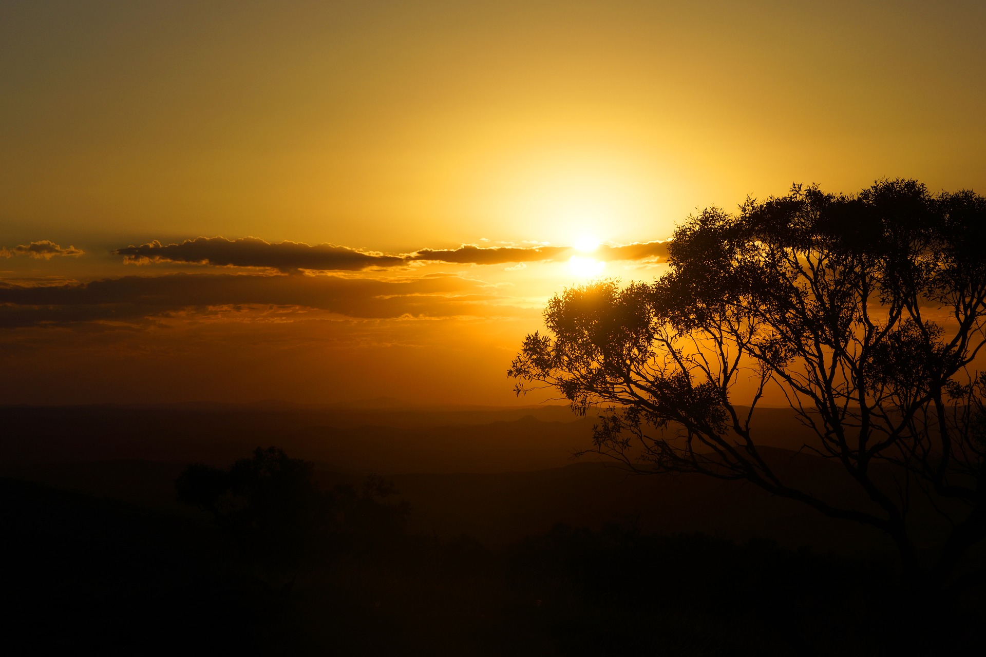 Sunset. 