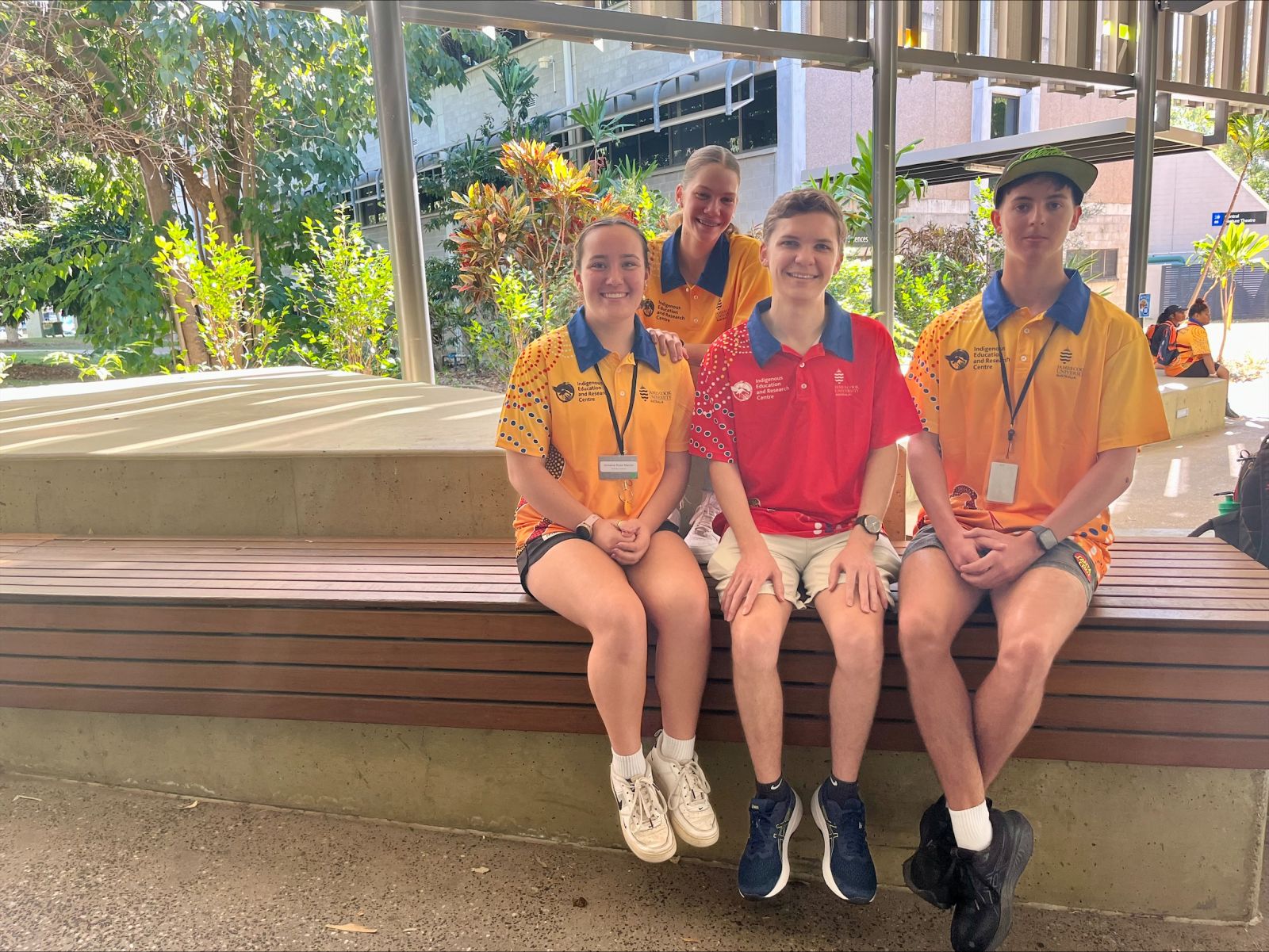 Students attending JCU's 2024 Winter School sit with their mentor