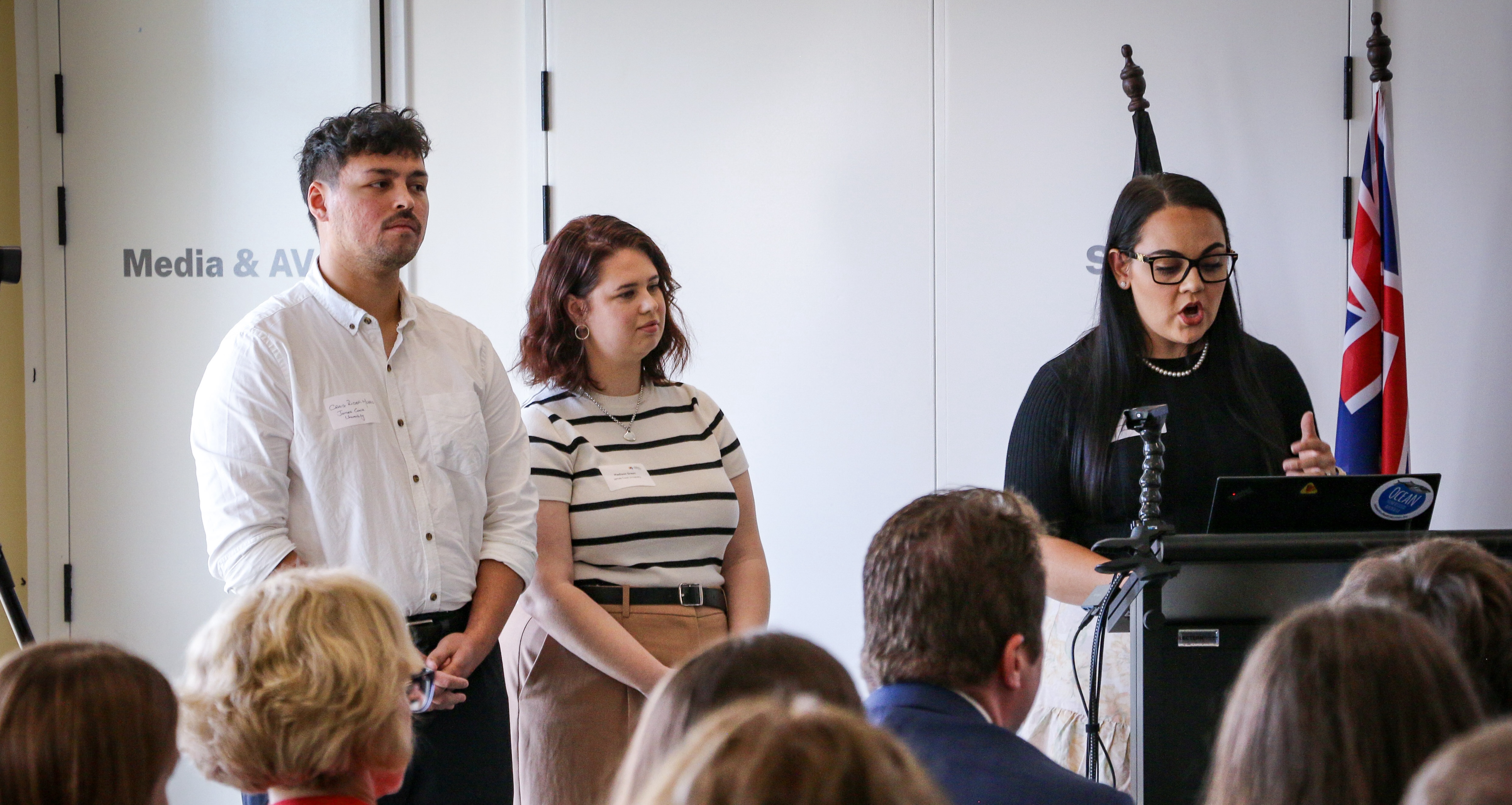 JCU's team presenting at the Disaster Awards