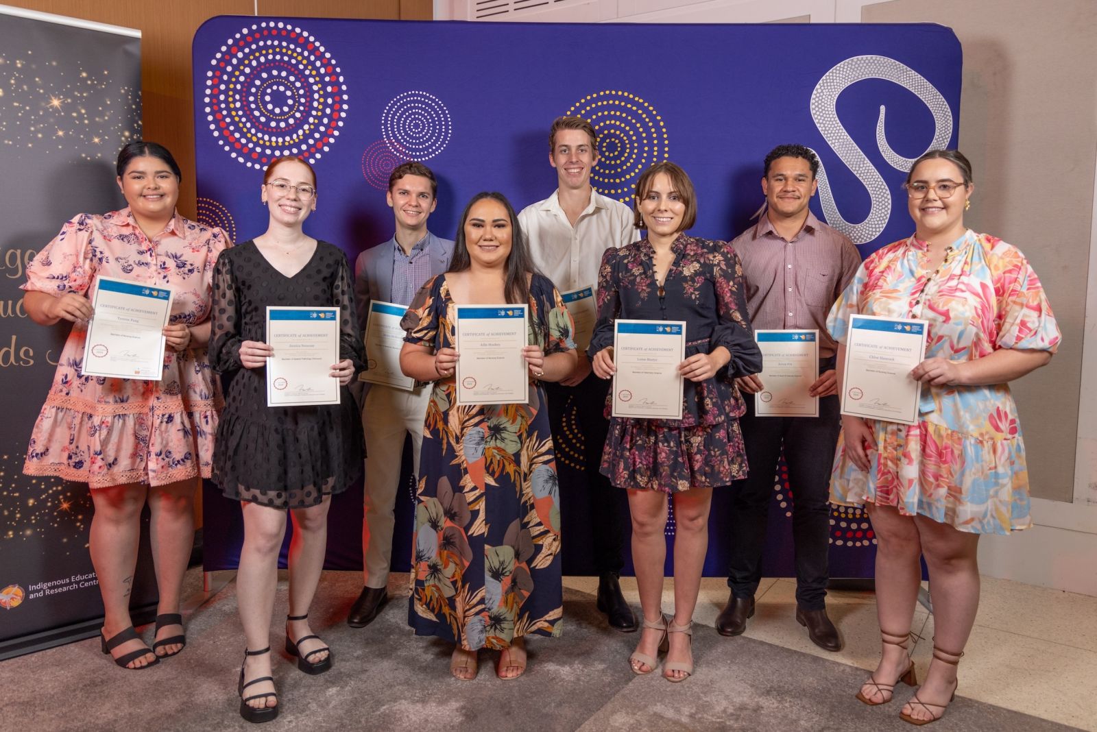 Some of the winners of James Cook University’s 2024 Indigenous Student Awards.