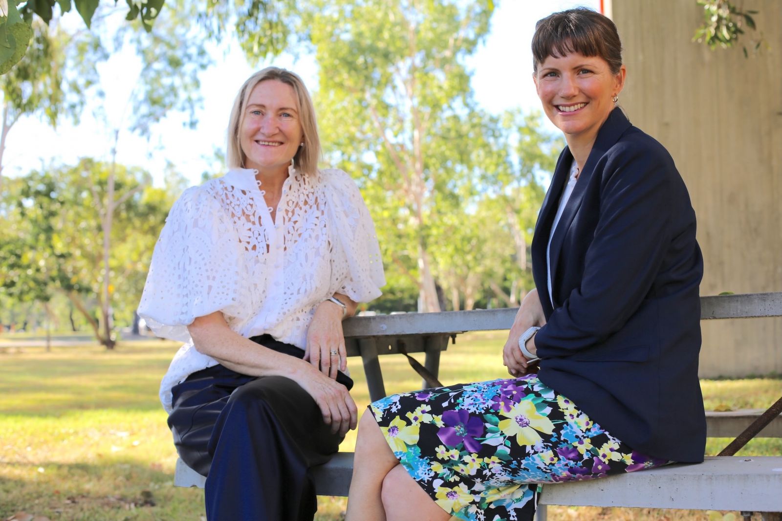 (L-R) Community-based health consumer and PhD Research Stakeholder Advisory Committee member Suzanne Hill with JCU Exercise Physiologist Jenna Graffini. 