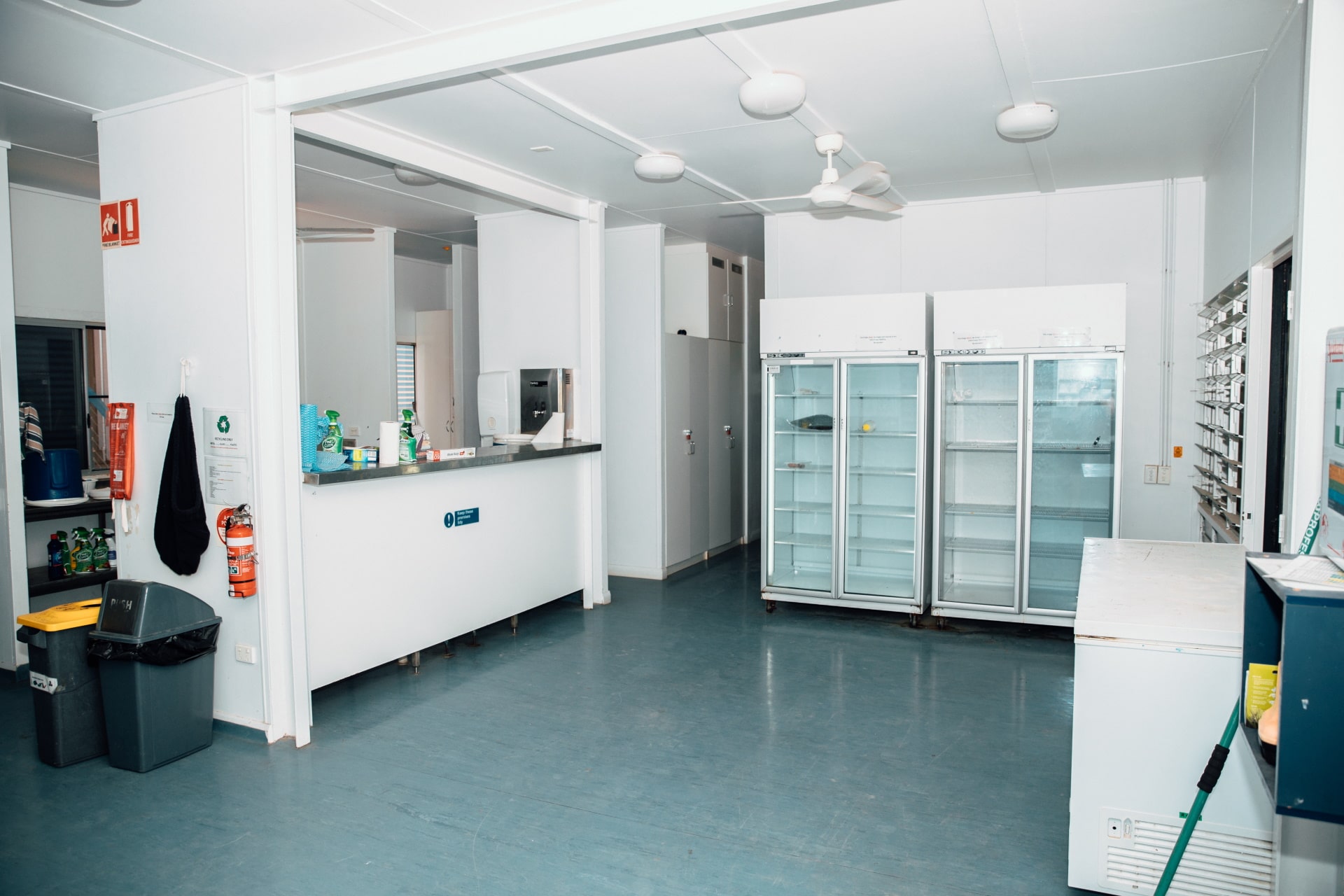 Communal fridges. 