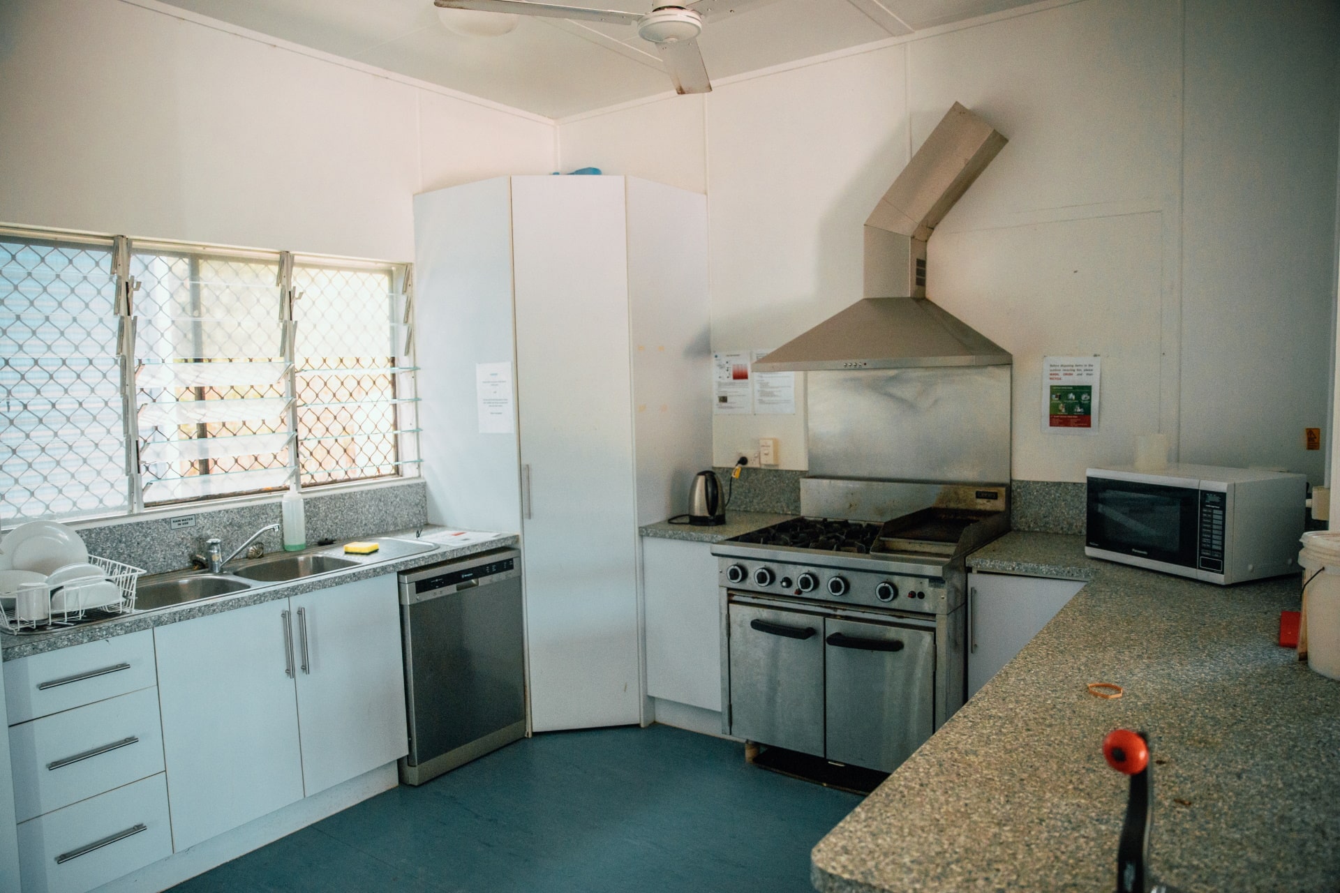 communal kitchen oven. 