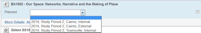 Screenshot showing an example of a component with several availabilities.