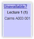 Screenshot showing Unavailable message.