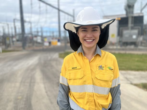 JCU alumnus Nikki Thomson at work as an engineer. 