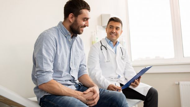 Man visiting doctor