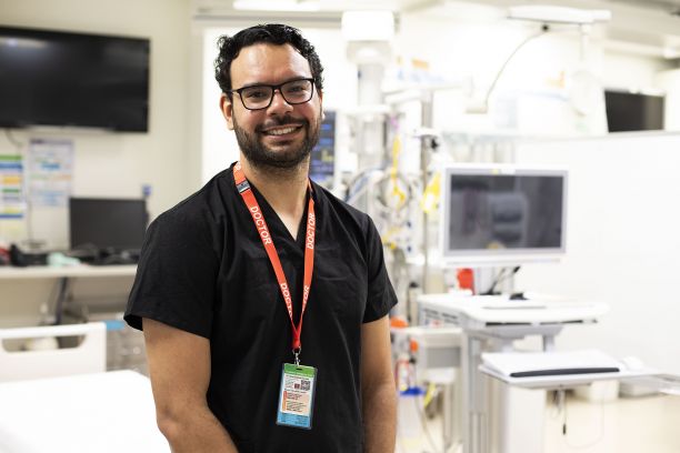 Doctor in emergency room