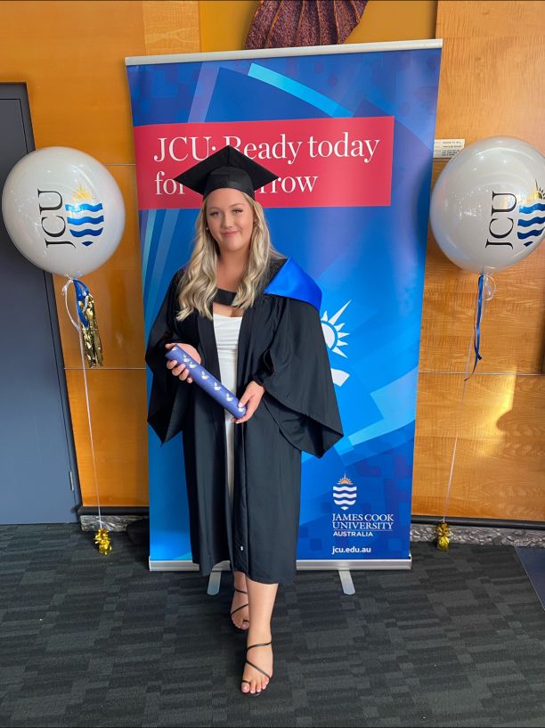 Emma Parker at her J.C.U. graduation.