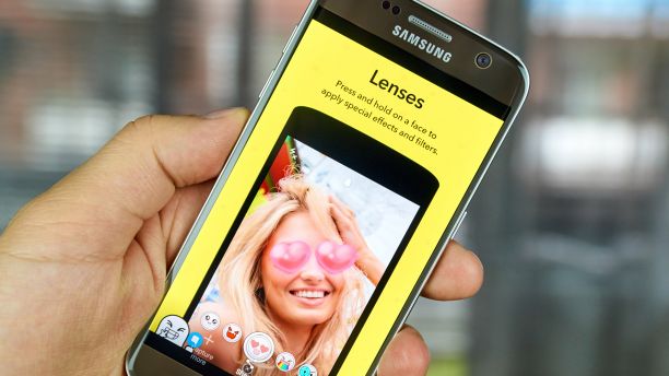 A mobile phone showing an image processing app