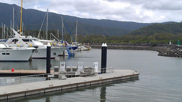 A seawall protecting a jetty