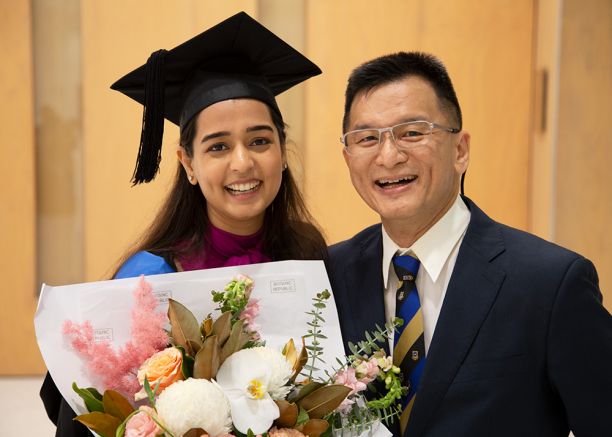 Shaili Thanki with JCU Dentistry Senior Lecturer Dr Kevin Ang
