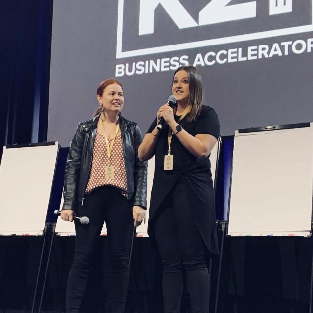 Jenna with her business partner, Julie Sexton. 