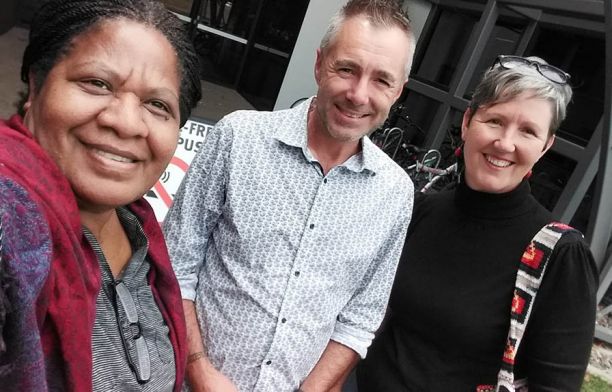 The Meri Lida team: Rachael Tommbe, Kelwyn Browne and Dr Michelle Redman-MacLaren