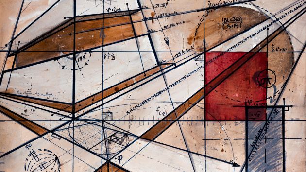 Modern abstract art showing mathematical structure