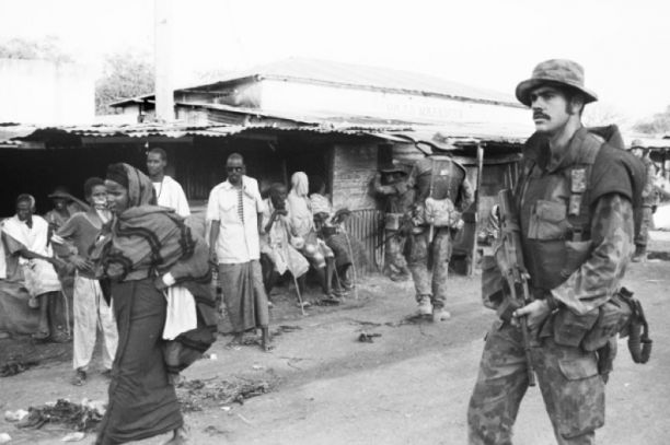 Dr Bob Worswick patrolling in Somalia